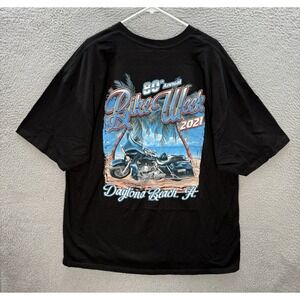 Suna Shirt Adult‎ 3XL XXXL Black Motorcycle Biker Daytona Beach Bike Rally Mens